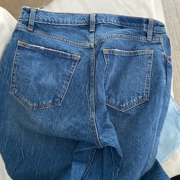 Abercrombie & Fitch Curve Love Ultra High Rise 90’s Straight Jeans Dark Denim - Picture 3 of 5